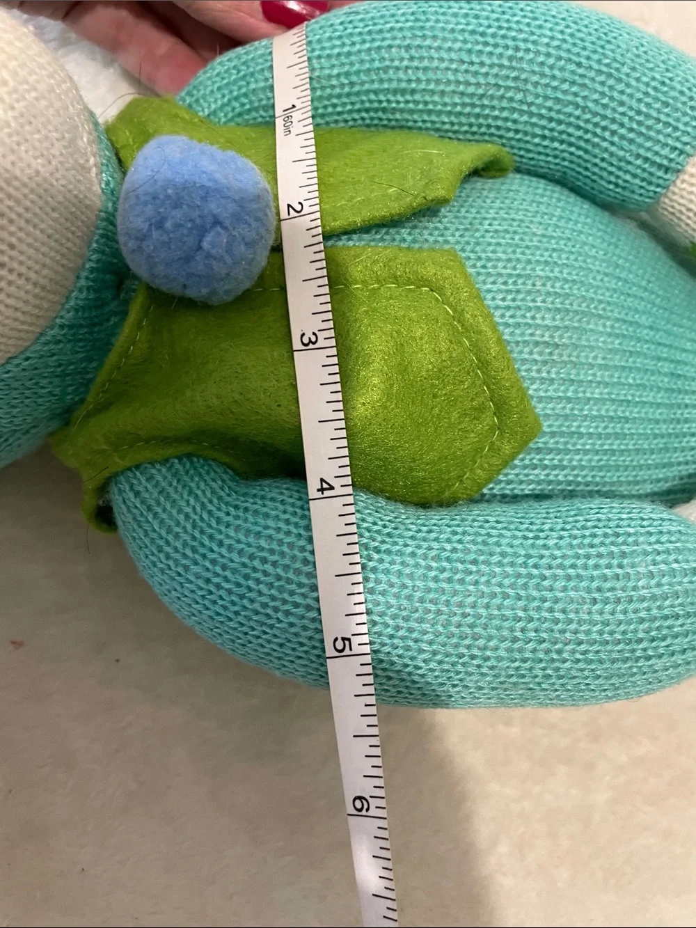 Midwest•CBK  Teal & Green Knit Sock Monkey Plush 22” tall